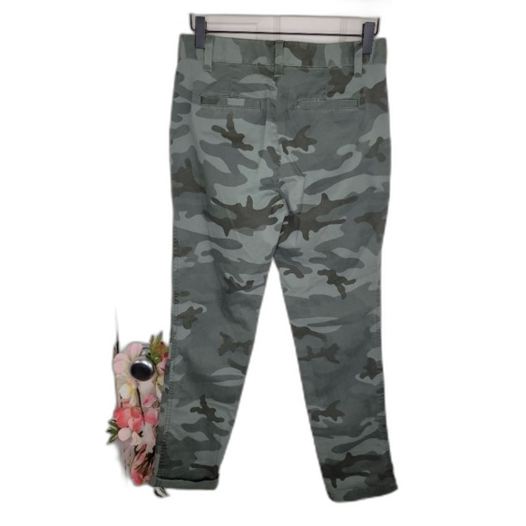 Gap Girlfriend chino ankle pants camo print size 00 - Picture 5 of 8